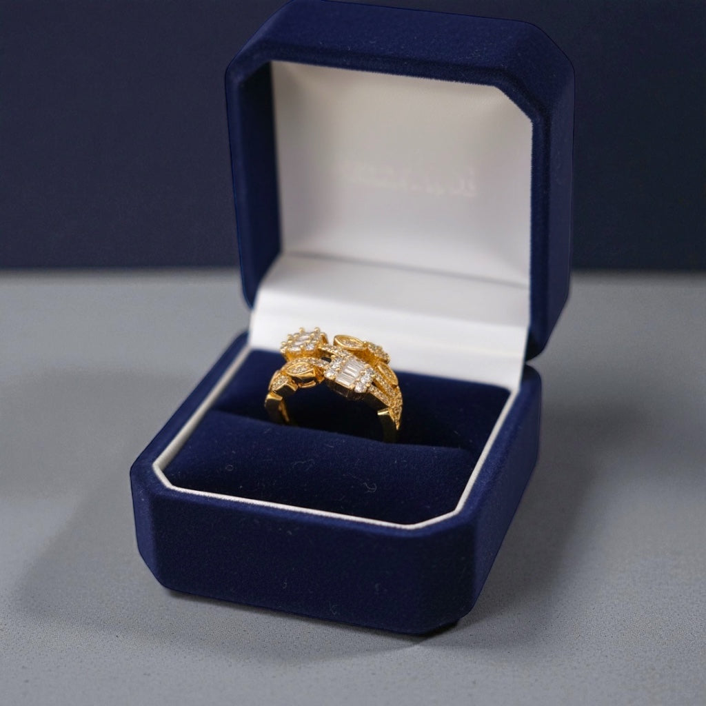 Ring with Marquise & Rectangular Crystal Accents