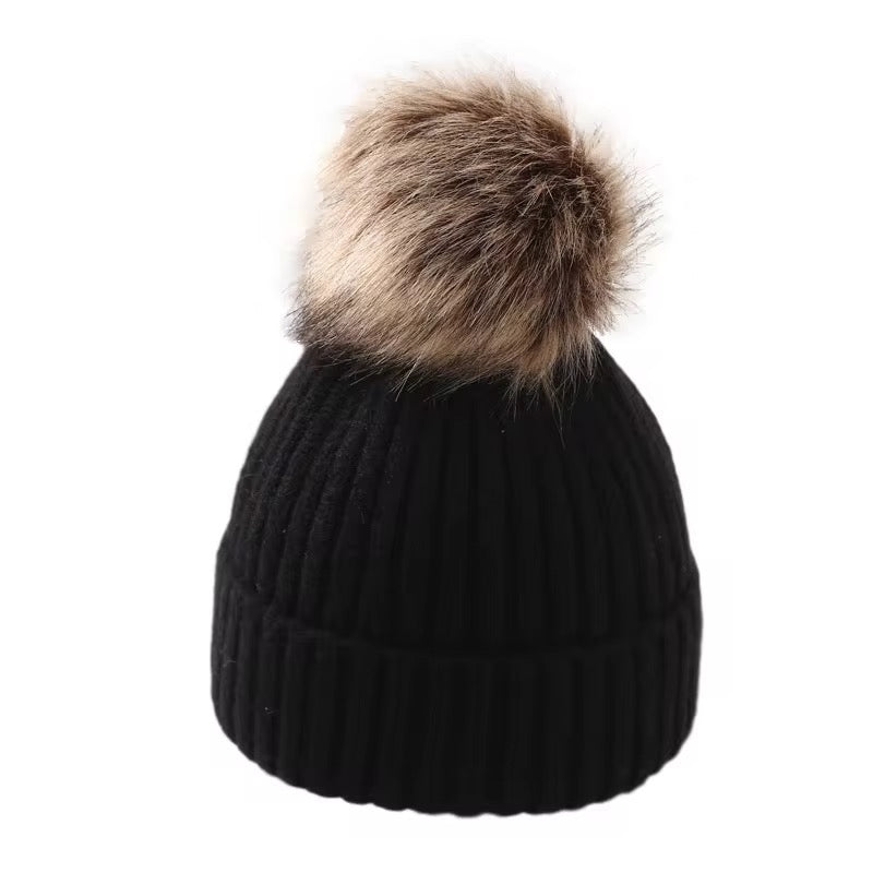 Toddler Winter Knit Hat with Pompom
