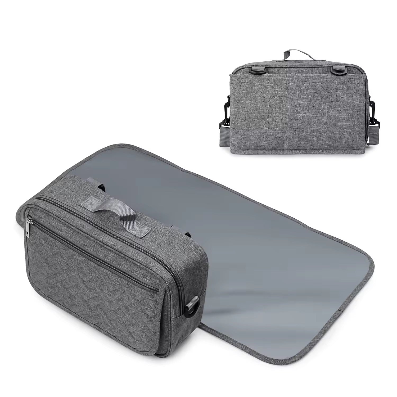 Adjustable Shoulder Small Diaper Bag wih Changing Mat