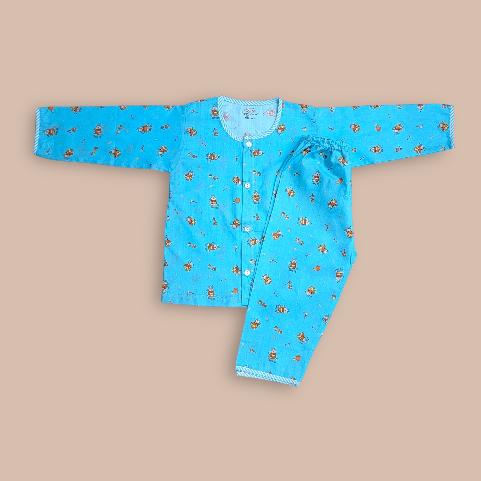 Full Sleeves Printed Cotton Shirt and Pajama Set