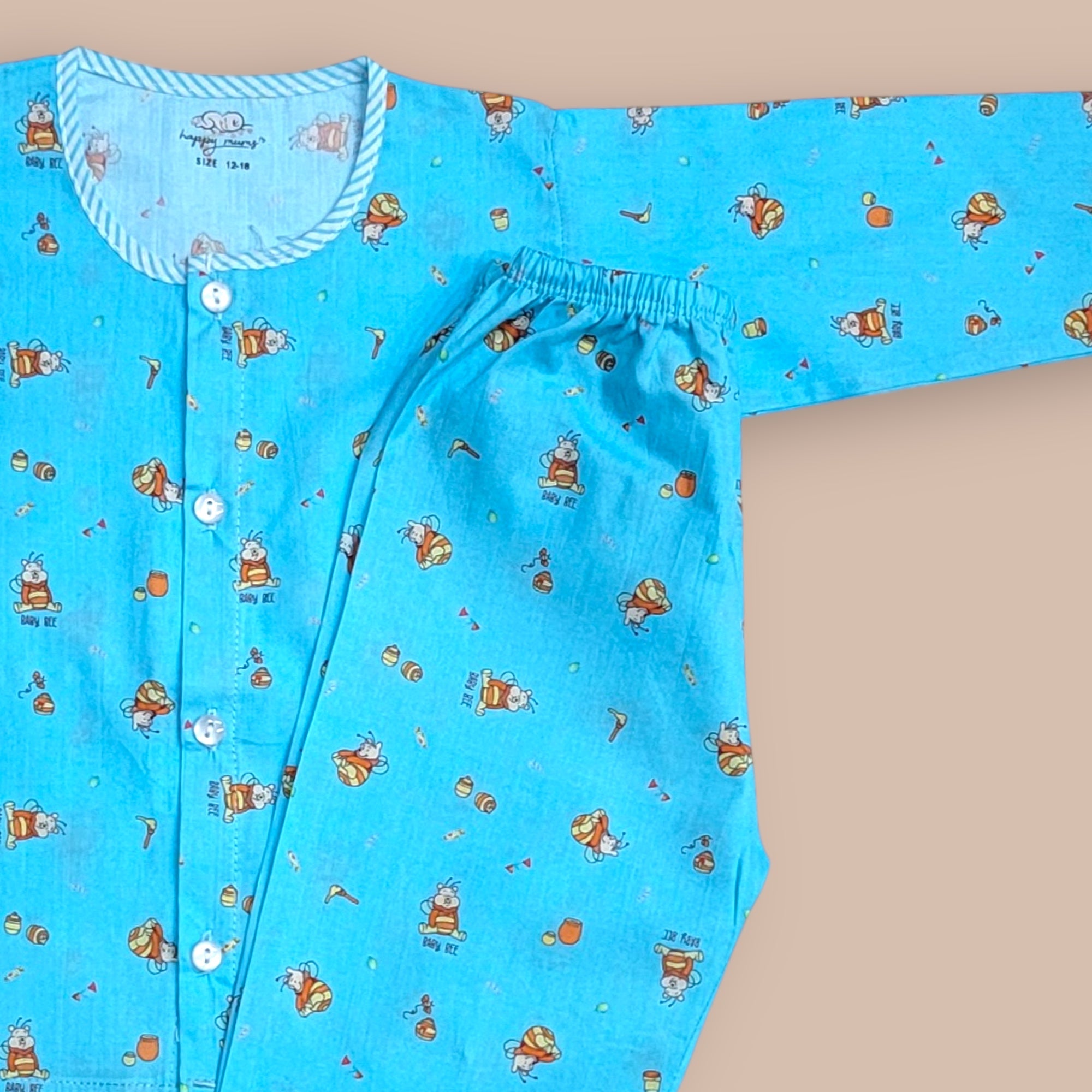 Full Sleeves Printed Cotton Shirt and Pajama Set