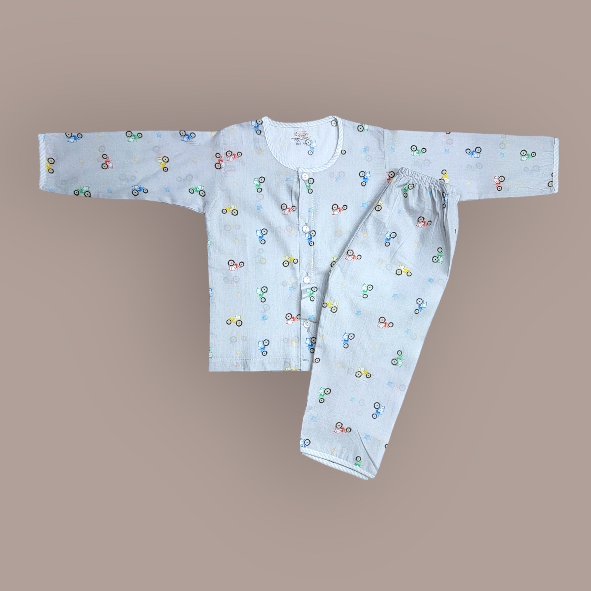 Full Sleeves Printed Cotton Shirt and Pajama Set