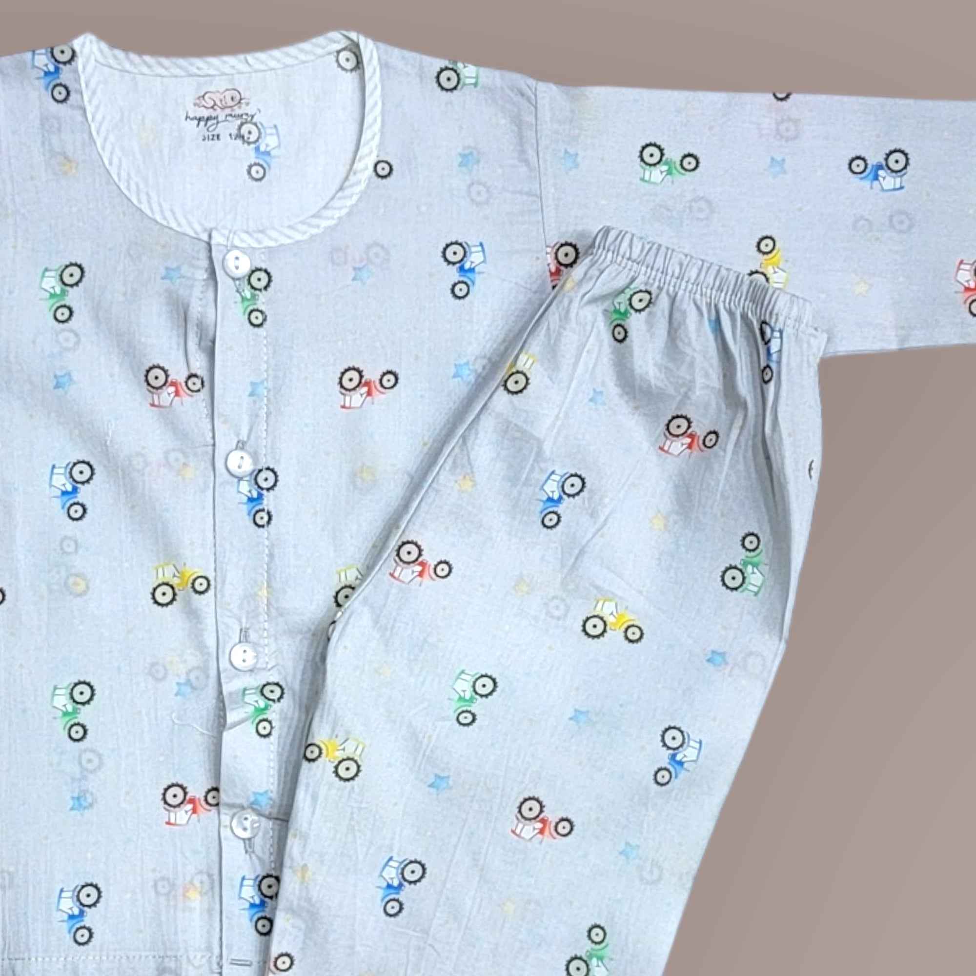 Full Sleeves Printed Cotton Shirt and Pajama Set