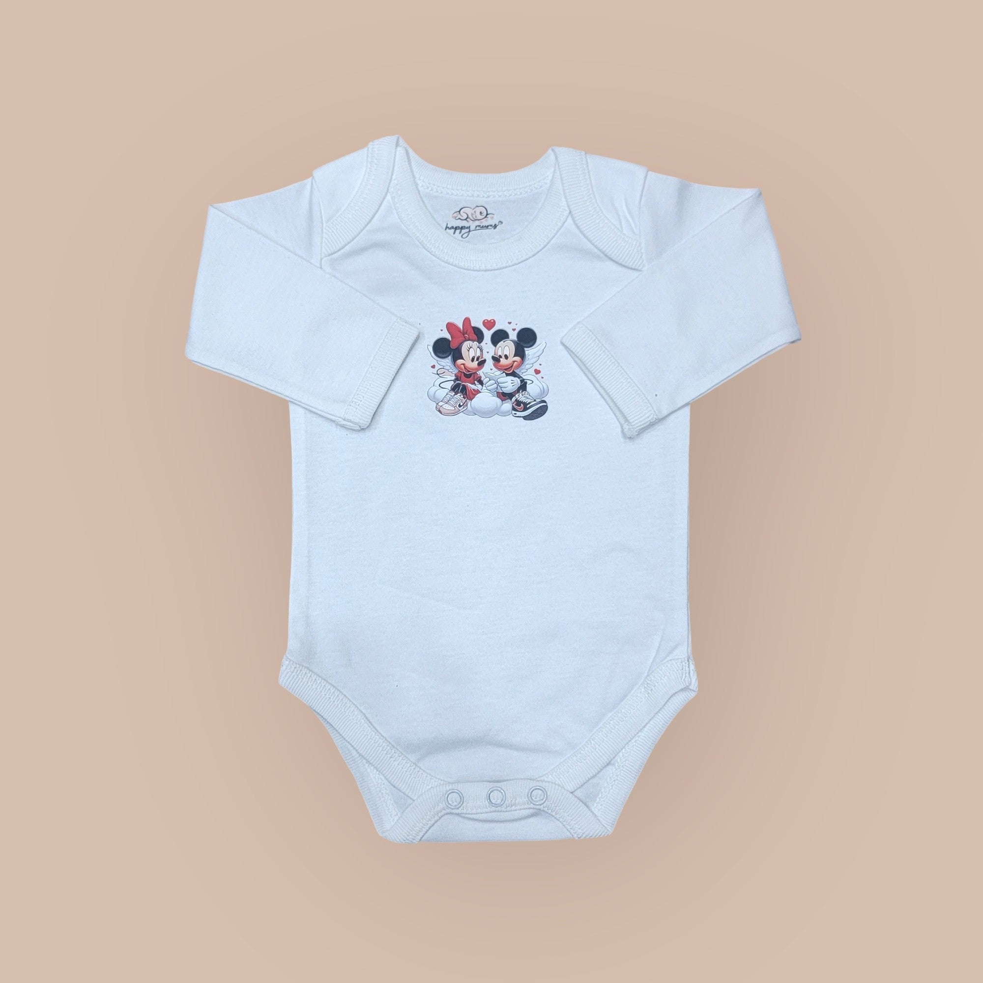 Mickey and Minnie Mouse Printed Full Sleeves Body Suit
